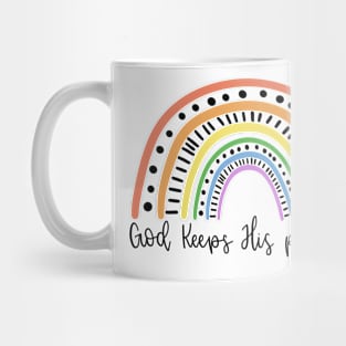 Bible Verse Rainbow - God Keeps His Promises Mug